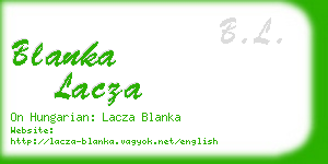 blanka lacza business card